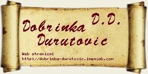 Dobrinka Durutović vizit kartica